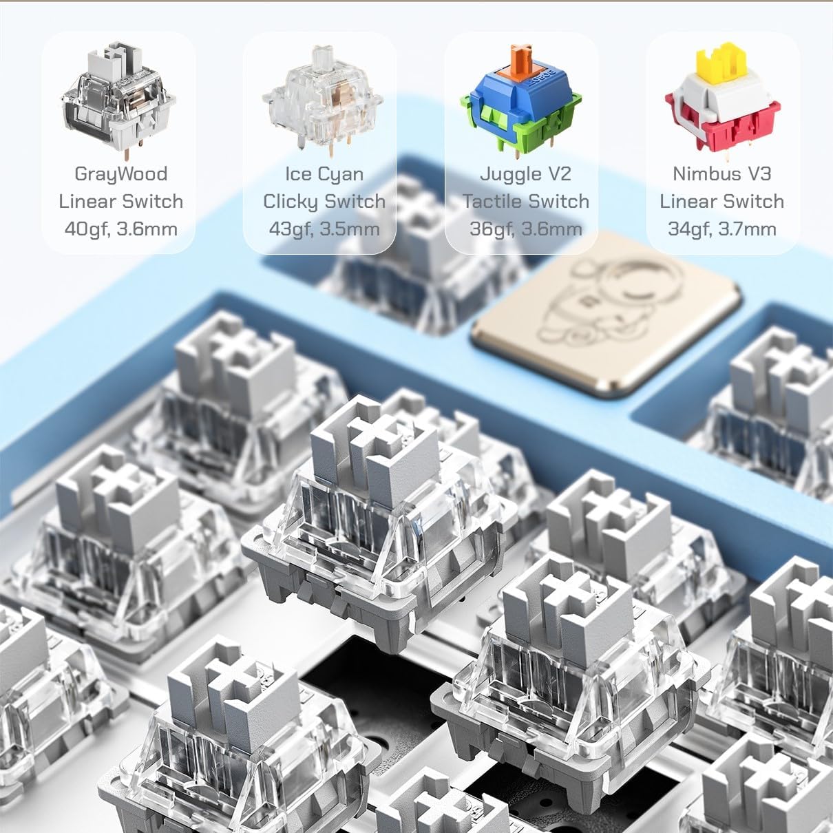 EPOMAKER X LEOBOG - Hi75 Aluminum Alloy Wired Mechanical Keyboard, Programmable Gasket-Mounted Gaming Keyboard with Mode-Switching Knob, Hot Swappable, NKRO, RGB (White Purple, Nimbus V3 Switch) - Serious Techies