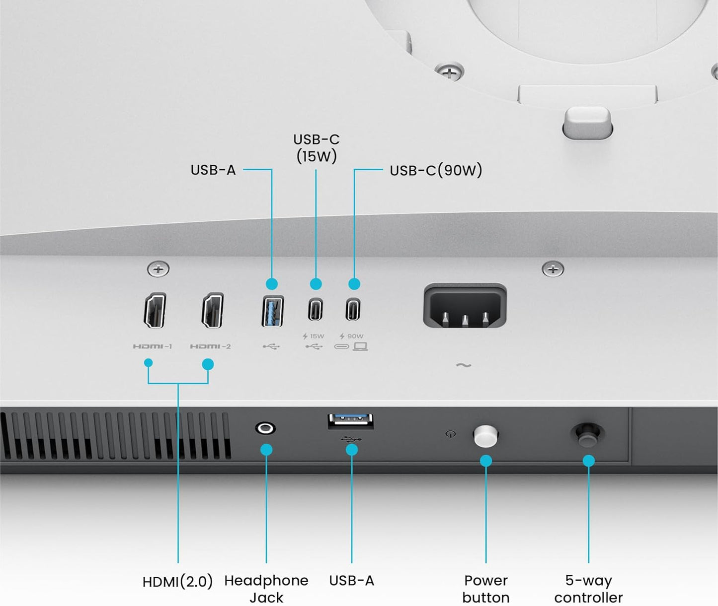 MA320U 32” 4K 3840X2160 Monitor for Macbook® Pro/Air, Dual USB-C, 90W Power Delivery, Mac Color Match, USB Hub, Brightness & Volume Control on Mac, Height & Tilt Adjustable Stand, P3 Color Gamut