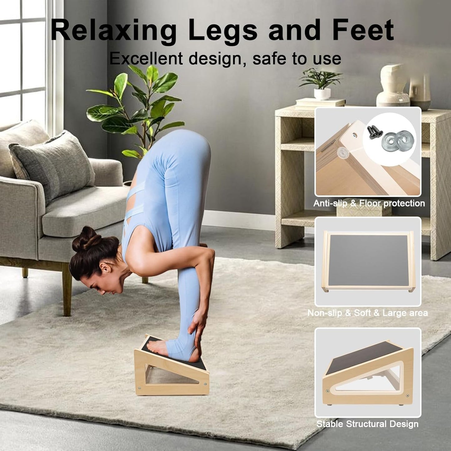 WOOD CITY - Foot Rest for under Desk at Work, 3 Heights Adjustable Footrest with Silicone Surface, 2 in 1 Foot Stool Improve Posture, Reduce Fatigue & Pain, Ideal for Home/Office/Gaming (Natural) - Serious Techies