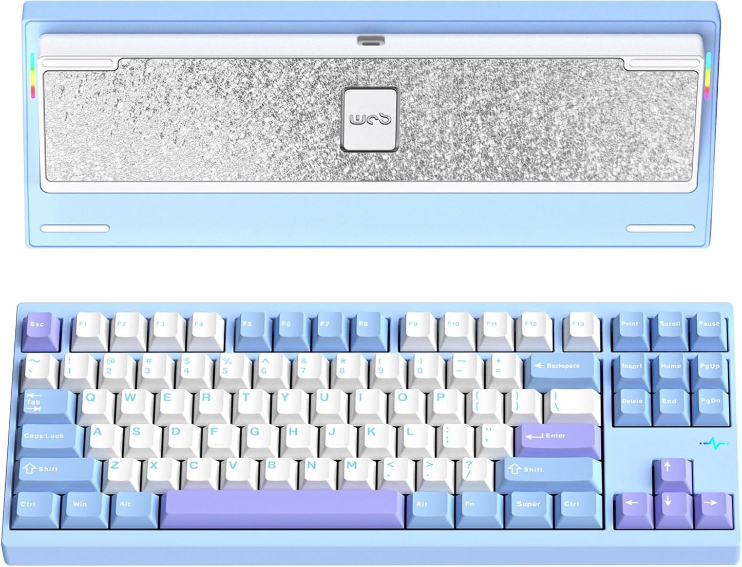 WOBKEY - Crush 80 Reboot CNC Aluminum 5-Second Quick-Release Triple-Mode Connectivity Mechanical Keyboard with Superior Acoustics (Lite Black) - Serious Techies