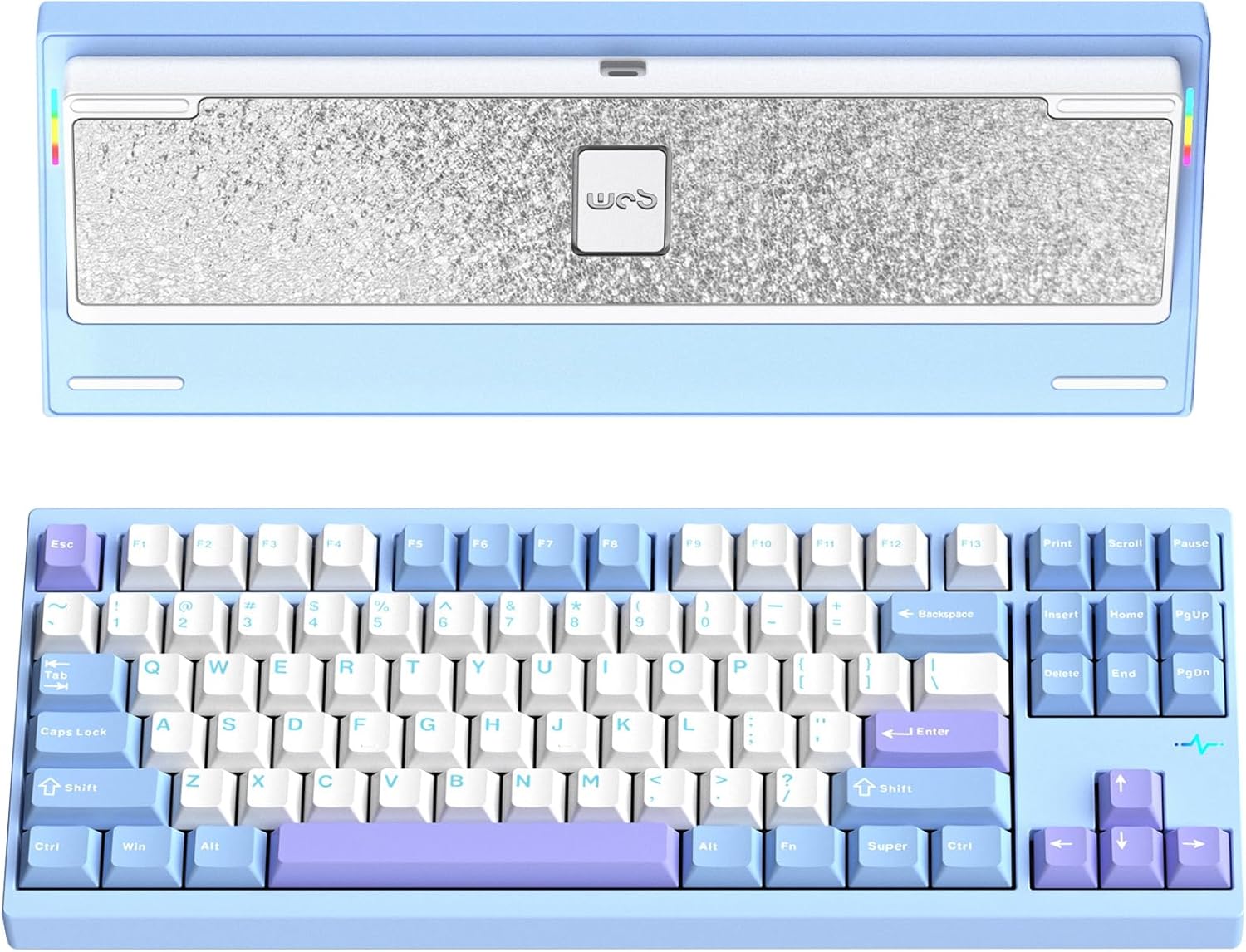 WOBKEY - Crush 80 Reboot CNC Aluminum 5-Second Quick-Release Triple-Mode Connectivity Mechanical Keyboard with Superior Acoustics (Lite Black) - Serious Techies
