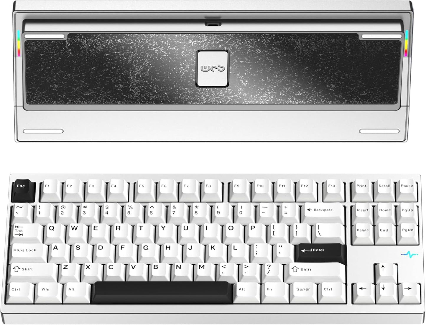 WOBKEY - Crush 80 Reboot CNC Aluminum 5-Second Quick-Release Triple-Mode Connectivity Mechanical Keyboard with Superior Acoustics (Lite Black) - Serious Techies