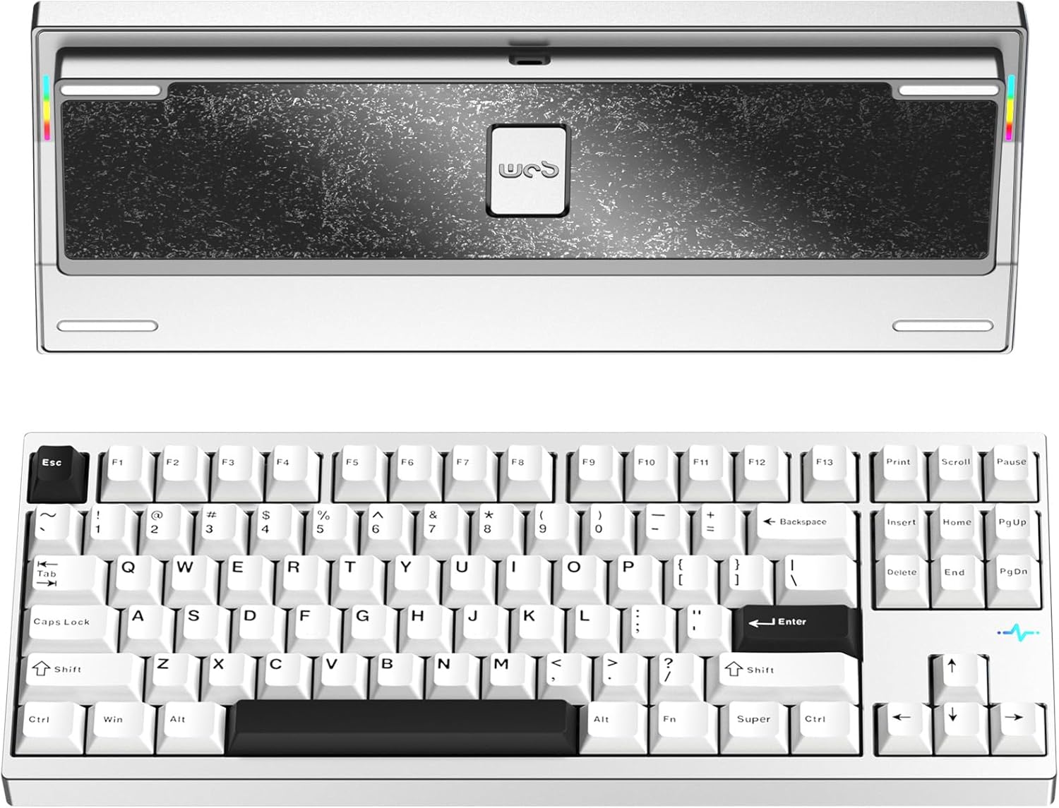 WOBKEY - Crush 80 Reboot CNC Aluminum 5-Second Quick-Release Triple-Mode Connectivity Mechanical Keyboard with Superior Acoustics (Lite Black) - Serious Techies