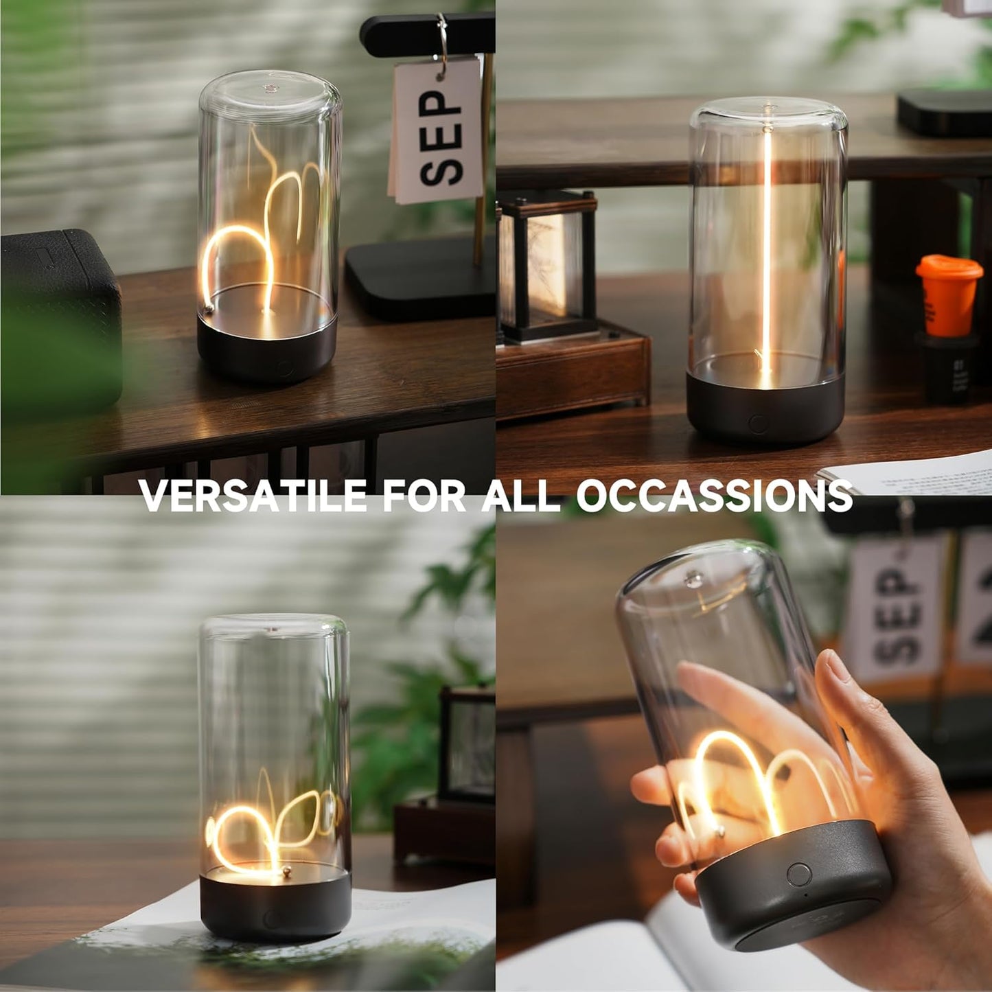 AUGE LIGHT - Mini Minimalist Table Lamp Cordless LED Desk Lamp Rechargeable Modern Night Lights Portable Nightstand Lamps Unique Ambient Light Mood Lighting - Serious Techies