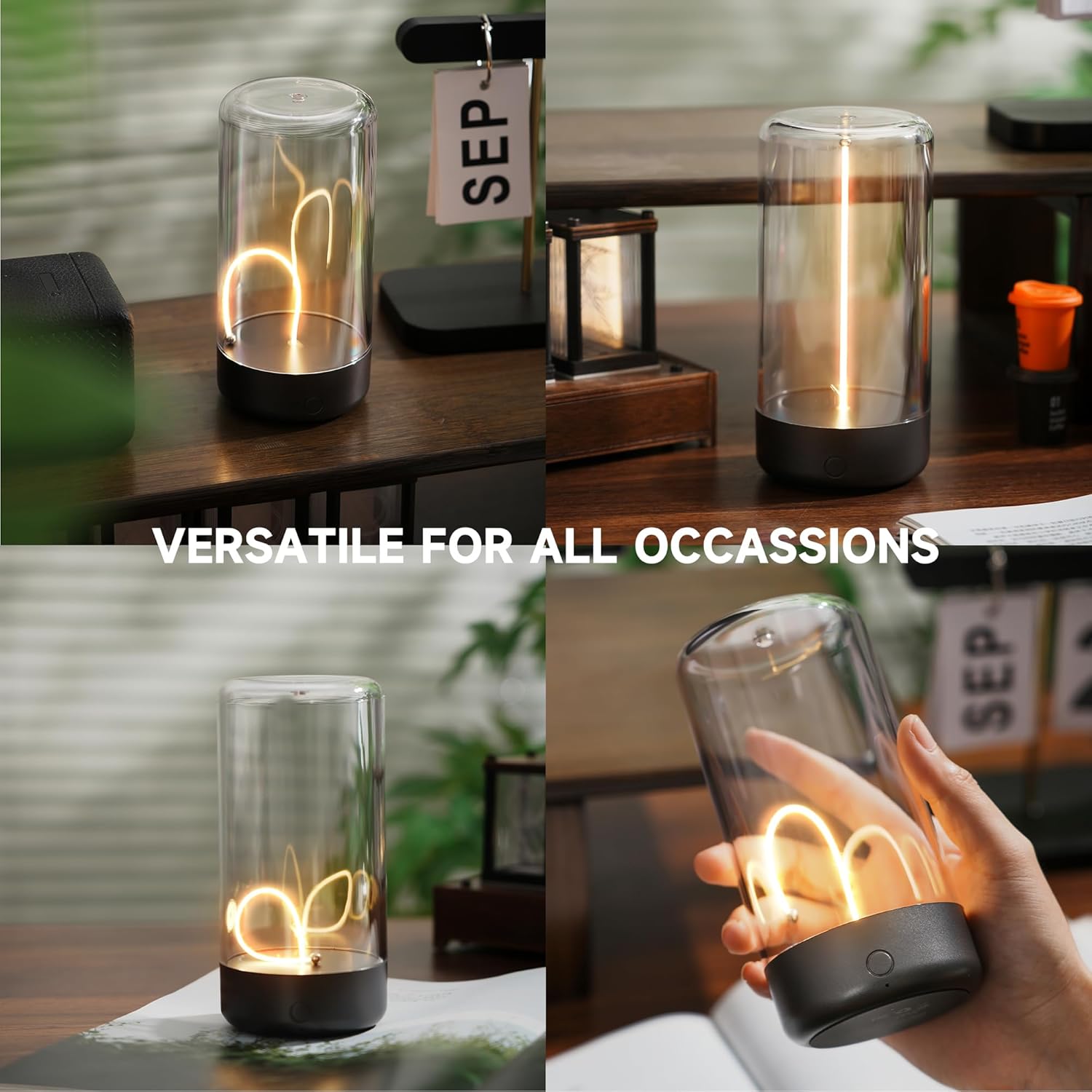 AUGE LIGHT - Mini Minimalist Table Lamp Cordless LED Desk Lamp Rechargeable Modern Night Lights Portable Nightstand Lamps Unique Ambient Light Mood Lighting - Serious Techies