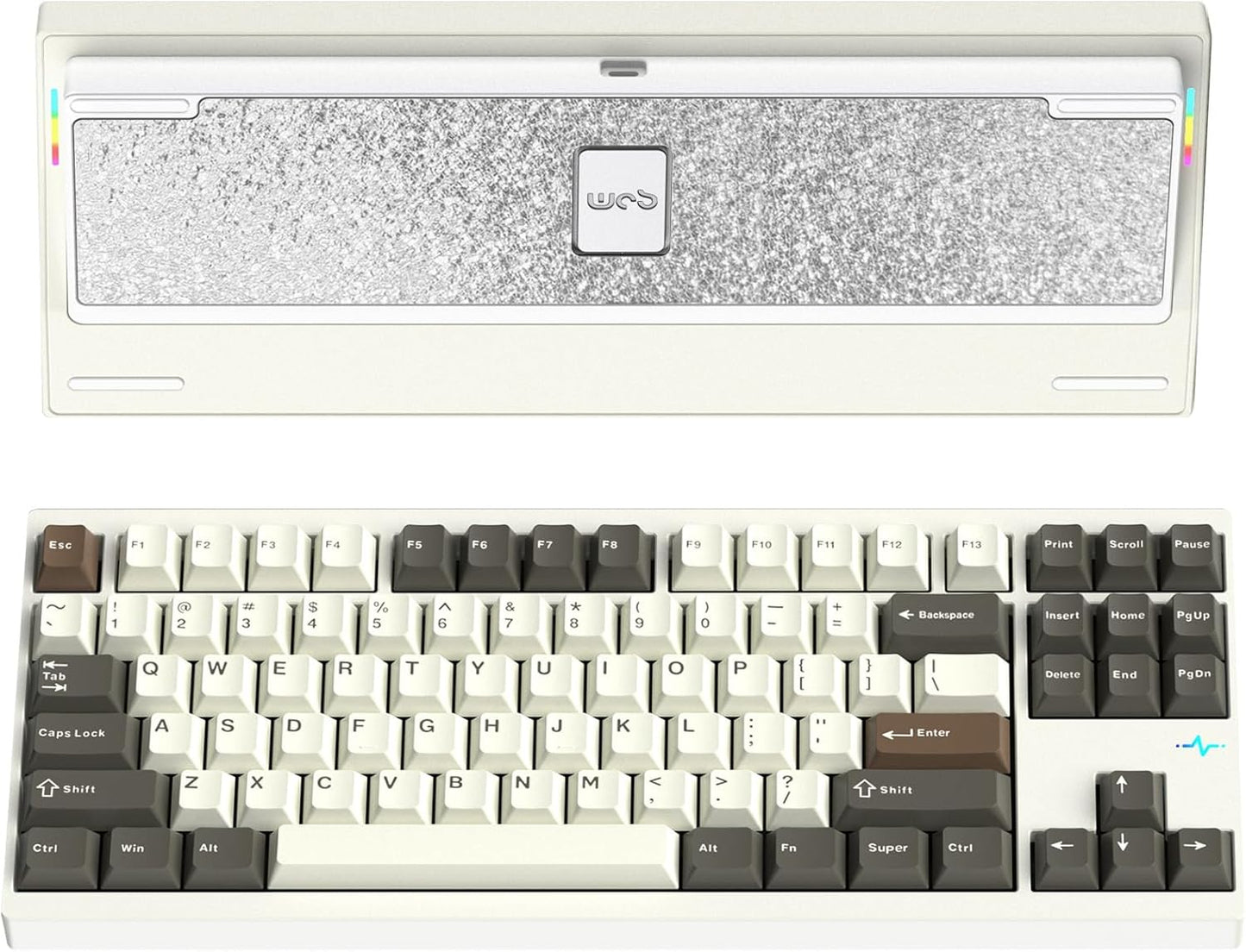 WOBKEY - Crush 80 Reboot CNC Aluminum 5-Second Quick-Release Triple-Mode Connectivity Mechanical Keyboard with Superior Acoustics (Lite Black) - Serious Techies
