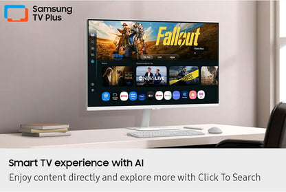 Samsung -32” Smart Monitor M7 (M70F) 4K UHD Display,  Vision AI, Smart TV Apps, Gaming Hub, USB-C, HDMI and USB-A, White, LS32FM703UNXZA, 2025 - Serious Techies