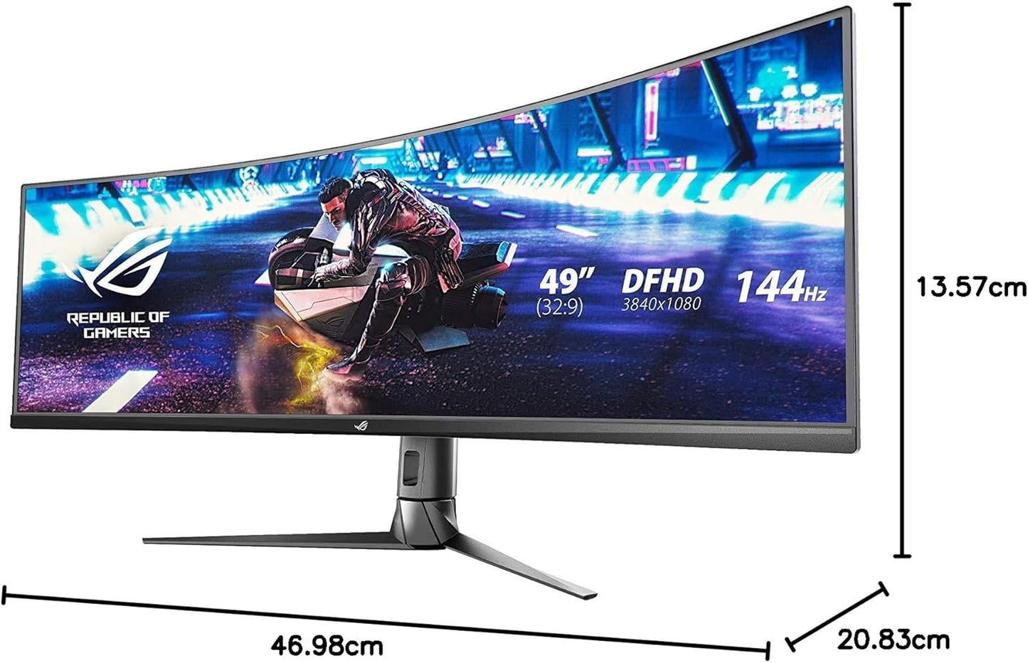ASUS - ROG Strix XG49VQ 49” Curved Gaming Freesync Monitor 144Hz Dual Full HD HDR Eye Care with DP HDMI Black - Serious Techies