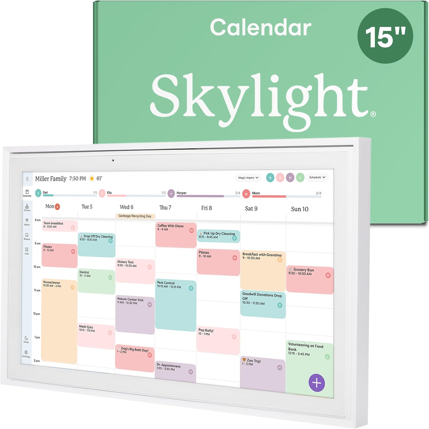 Skylight - Calendar - 15" Digital Calendar - White - Serious Techies