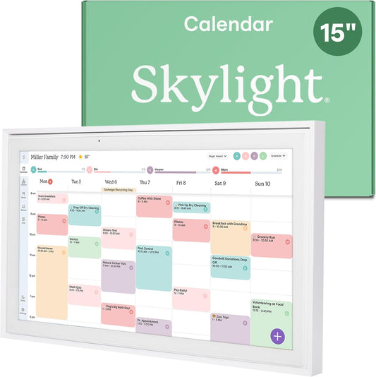 Skylight - Calendar - 15" Digital Calendar - White - Serious Techies