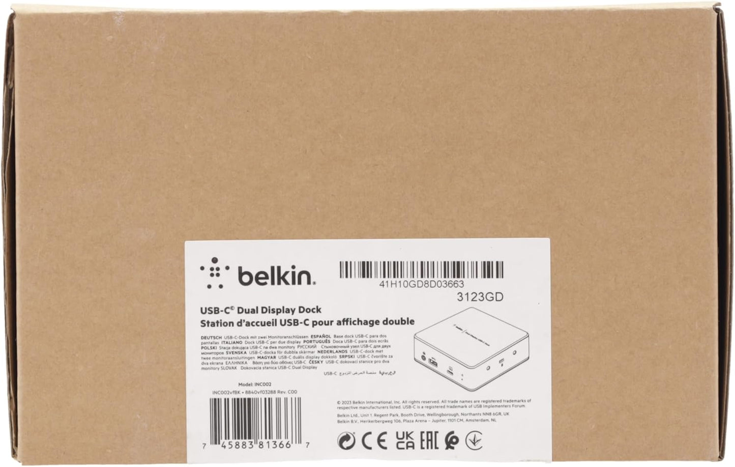 Belkin - USB-C Dual Display Docking Station - Type-C, USB 3.2 Gen 1, Black - Serious Techies