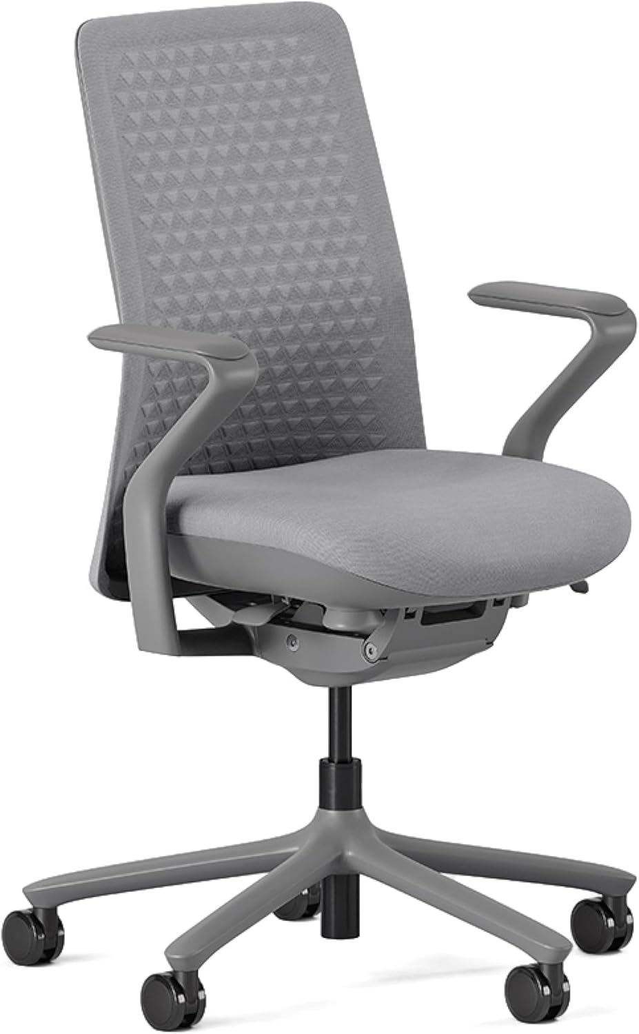 Branch - Verve Chair - High Performance Executive Office Chair with Contoured Seat Back and Adjustable Lumbar Rest - High Density Foam Cushion with Aluminum Base - up to 275 Lbs - Mist - Serious Techies