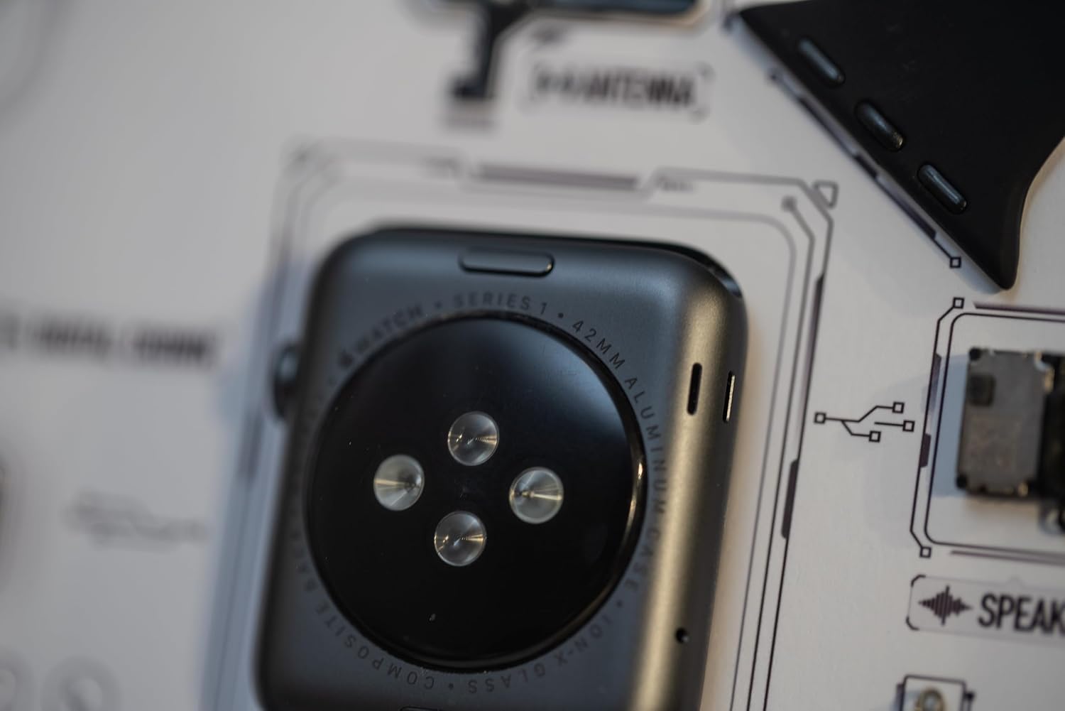  Funbox Design - Disassembled Apple Watch Frame Art, Framed Apple Watch Series 0 Series 1 Teardown, Unique Gift for Him, Tech Gift, Wall Decor, Home Decor (Series 0) - Serious Techies