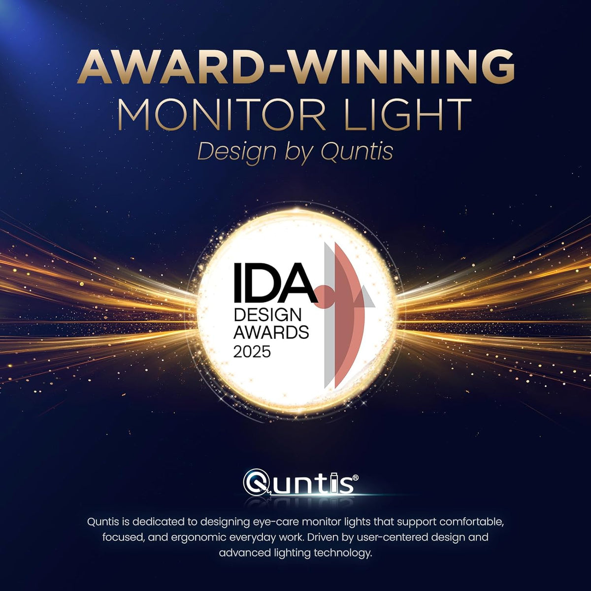 Quntis - Monitor Light Bar Pro White, Eye-Care No Glare USB Computer Lamp, Stepless Dimming & Auto-Dimming Brightness, Dual Control, Modern Aesthetic Space Saving Desk Accessories Office Gaming Reading - Serious Techies