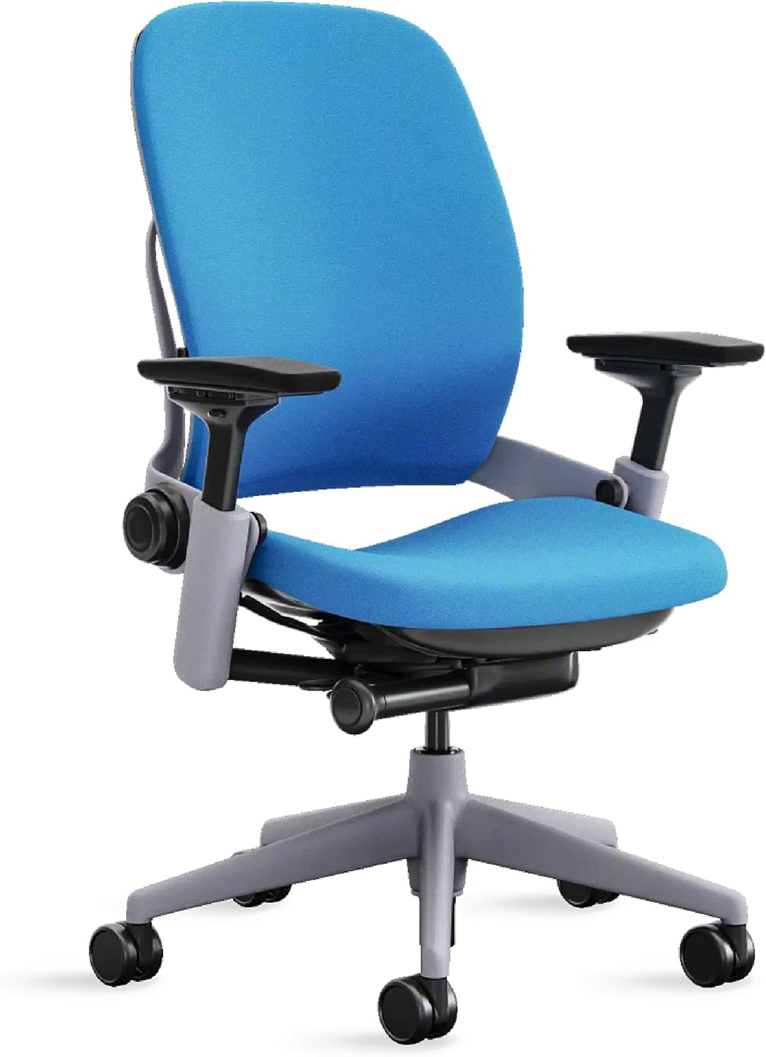 Steelcase - Leap Chair with Platinum Base & Hard Floor Caster, Black - Serious Techies