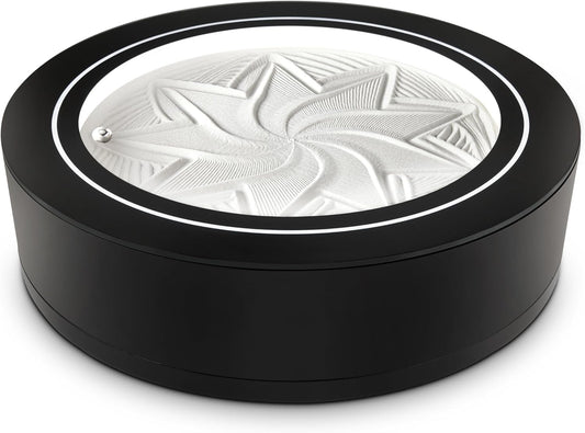 Homedics - 11” Drift Sandscape, Compact Size, Zen Garden, Meditation Accessories, Decorative Sandscape, Smart LED Lighting, Wi-Fi Enabled (Black) - Serious Techies