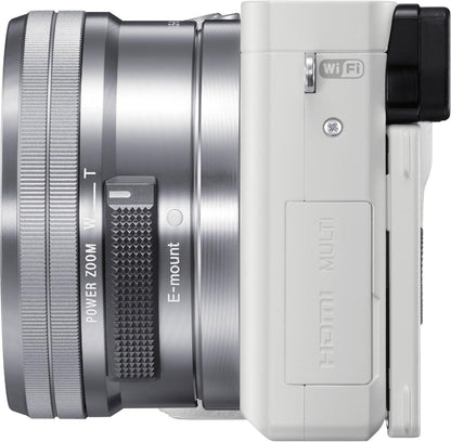 Sony - Alpha A6000 Mirrorless Camera with 16-50Mm Lens (Silver) + Lens Cap Keeper + Cleaning Kit - Serious Techies