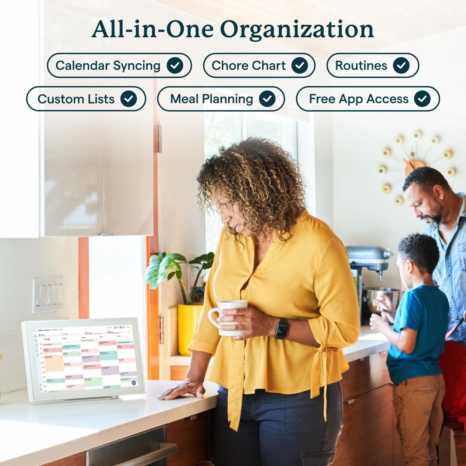 Skylight - Calendar - 15" Digital Calendar - White - Serious Techies