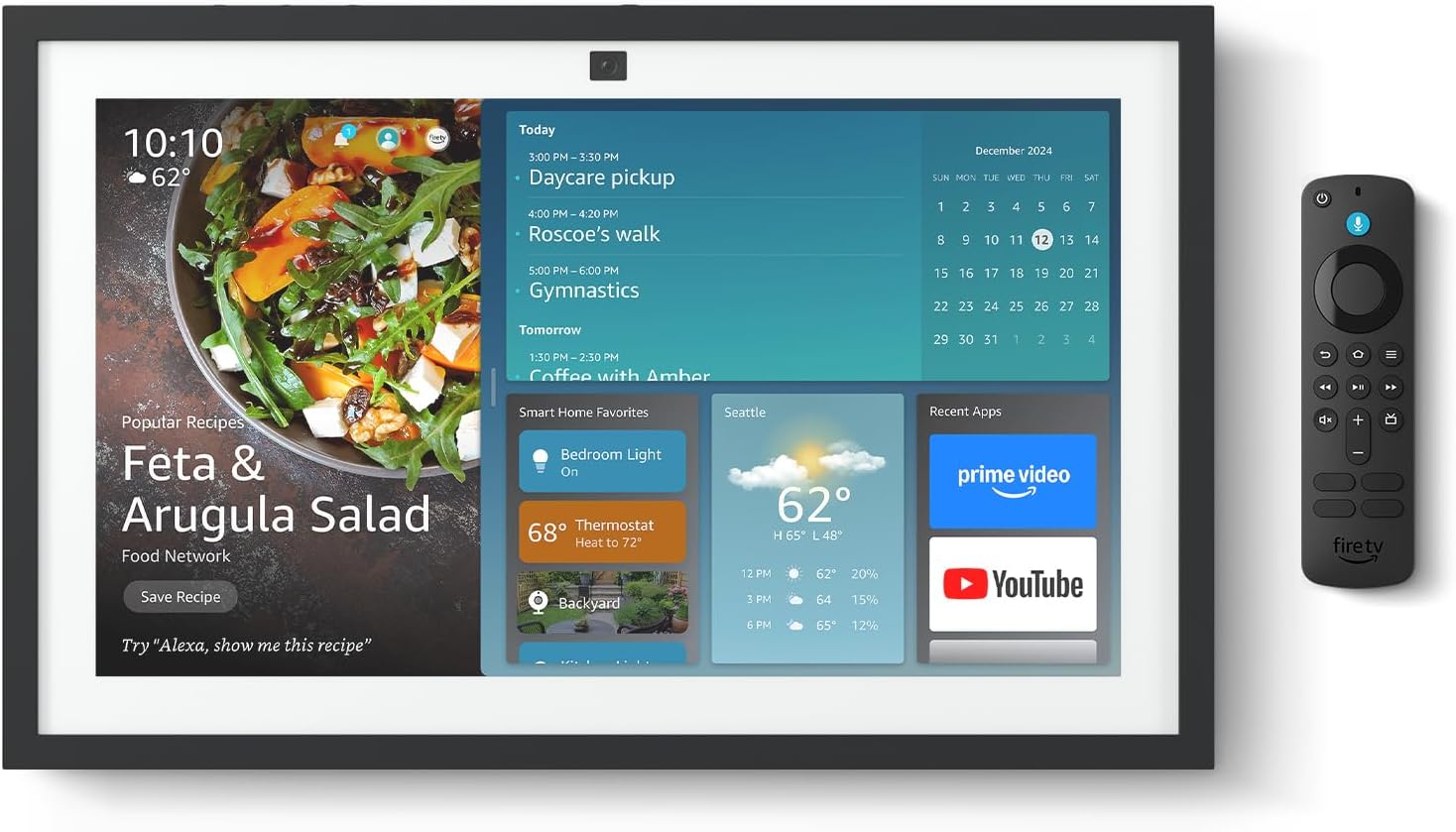 Amazon - Echo Show 15 (Newest Model), Full HD 15.6" Kitchen Hub for Home Organization, with Built-In Fire TV and Alexa - Serious Techies