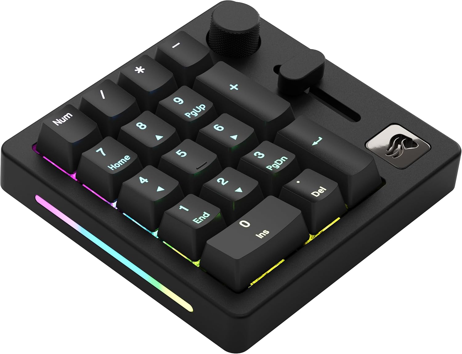 Glorious - GMMK Macro Pad - Black Mechanical Numpad - 10 Key USB Keypad - Hotswap, Programmable Volume Knob, RGB Backlit, Wired & Wireless Bluetooth- Gaming Keyboard Number Pad - Serious Techies