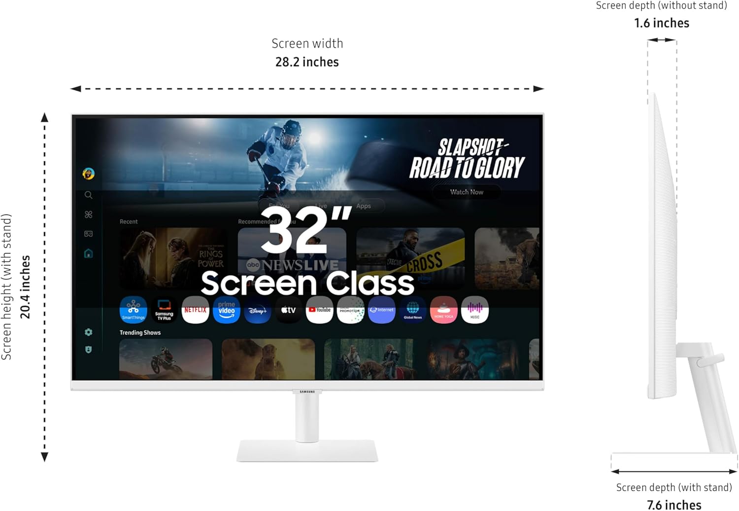 Samsung -32” Smart Monitor M7 (M70F) 4K UHD Display,  Vision AI, Smart TV Apps, Gaming Hub, USB-C, HDMI and USB-A, White, LS32FM703UNXZA, 2025 - Serious Techies