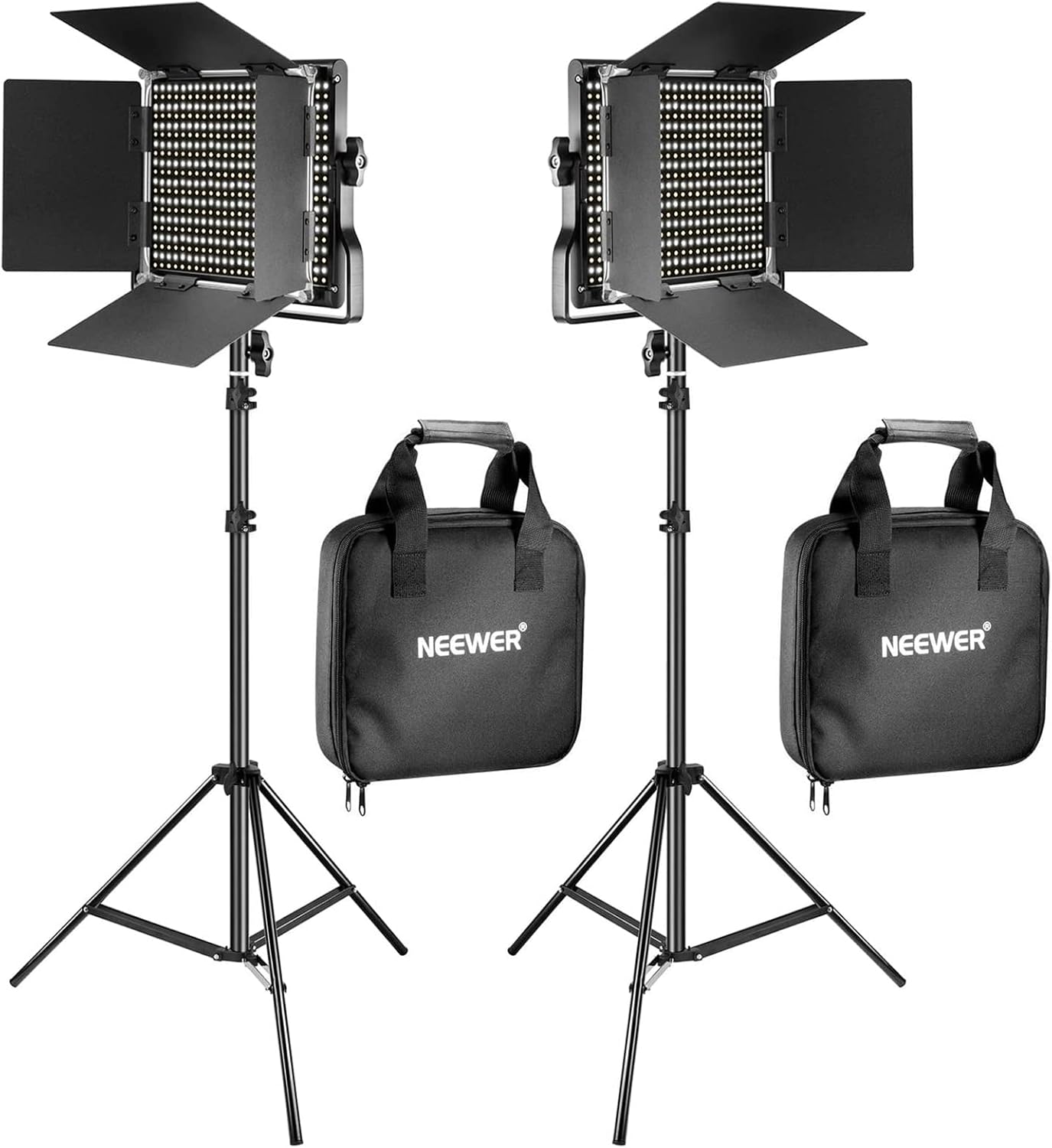 Upgraded 660 PRO II RGB LED Video Light with App Control & Tripod Stand Kit, 2 Pack 50W/1% Min Dimming/Cri97+/3200~5600K Key Lighting for Game Streaming Youtube Recording Studio Photography