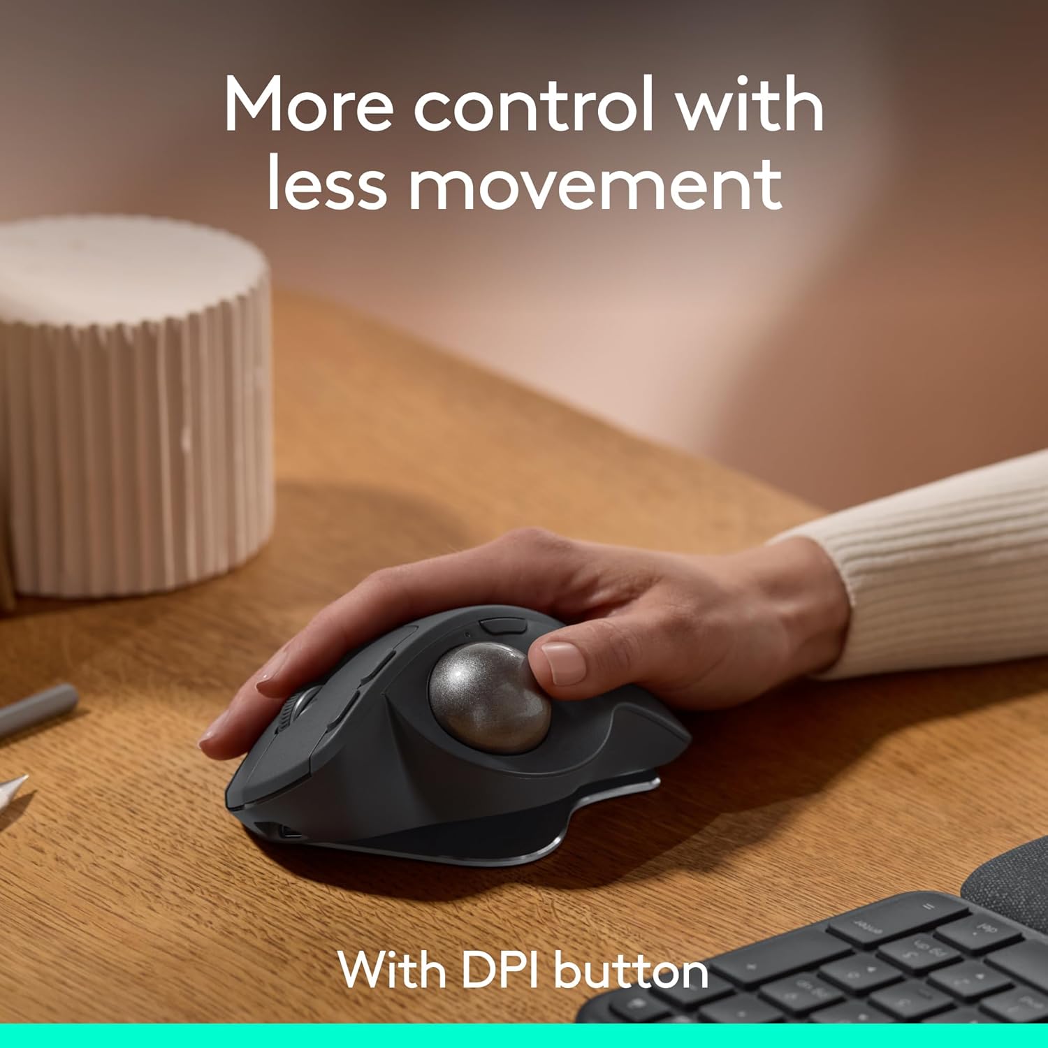 Logitech - MX Ergo S Advanced Wireless Trackball Mouse, USB-C Rechargeable Wireless Ergonomic Mouse with Bluetooth and Encrypted Dongle, 6 Programmable Buttons, for Pc/Mac - Graphite - Serious Techies