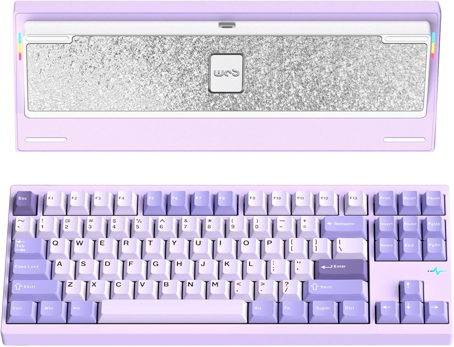 WOBKEY - Crush 80 Reboot CNC Aluminum 5-Second Quick-Release Triple-Mode Connectivity Mechanical Keyboard with Superior Acoustics (Lite Black) - Serious Techies