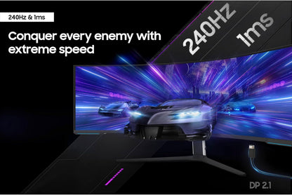 Samsung - 57" Odyssey Neo G9 (G95NC) Series Dual 4K UHD 1000R Curved Gaming Monitor, 240Hz, 1Ms with Displayport 2.1, Quantum Mini-Led, Displayhdr 1000, AMD Freesync Premium Pro, LS57CG952NNXZA - Serious Techies