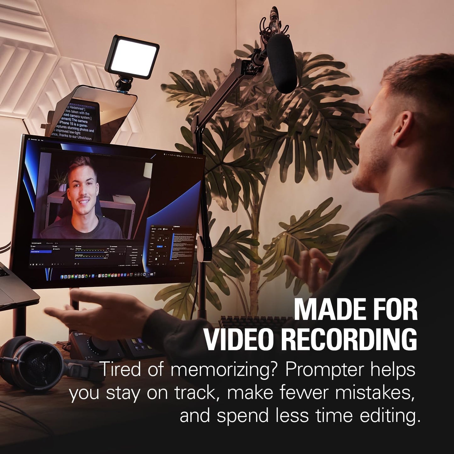 Elgato - Prompter – Teleprompter with Built-In Screen for Youtube, Twitch, Zoom, MS Teams and More, Supports Dslr/Webcam/Smartphone, Drag & Drop Monitor Display, Works with Mac/Pc & Stream Deck - Serious Techies