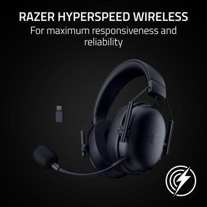 Razer - BlackShark V3 X Hyperspeed Wireless Gaming Headset for PC: 50Mm Drivers - Cardioid Mic - 2.4 Ghz, Bluetooth, USB - Works with Mac, PS5, Nintendo Switch, Smartphone - 70 Hr Battery - Black