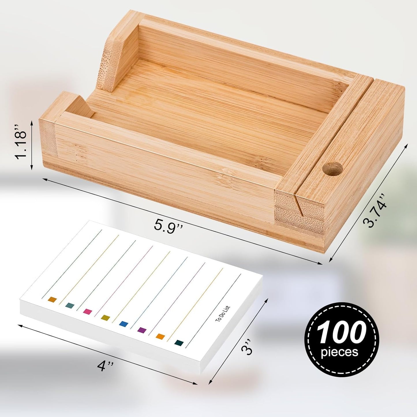meiqidi - 2 Pack Daily to Do List Planner Cards & Bamboo Stand – 100 Task Cards & Wooden Holder – Thick 80GSM Paper, Portable 3”X4” Size – Productivity Planner for Office, Home, Students & Professionals - Serious Techies