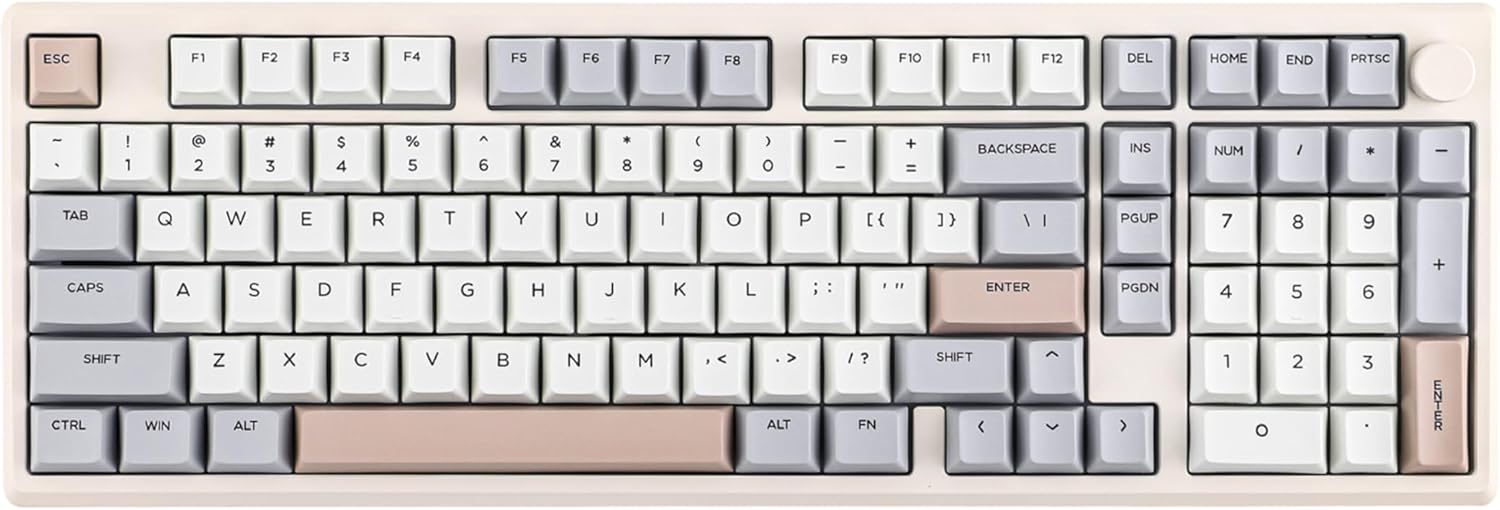 EPOMAKER - Galaxy100 QMK/VIA Wireless Gaming Keyboard, Aluminum Shell, Bluetooth/2.4Ghz/Usb-C, Pre-Lubed Hot-Swappable Linear Switches, NKRO, RGB Backlit (Creamy White, Marble White Switch) - Serious Techies