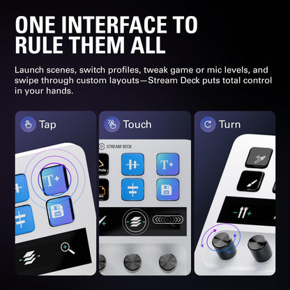 Elgato - Stream Deck + White - Studio Controller with LCD Keys, Dials, and Touch Strip for Post Production in Adobe Premiere Pro, Photoshop, Davinci Resolve, Final Cut Pro - Workflow Automation - Serious Techies