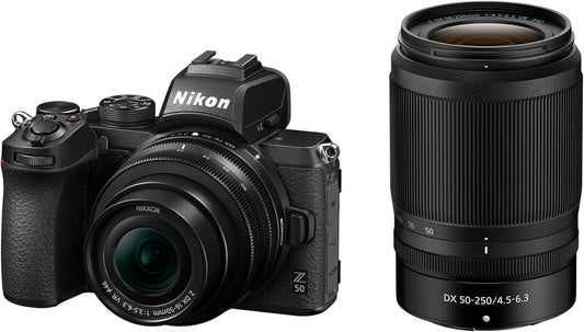 Nikon- Z 50 with Two Lenses | Compact Mirrorless Stills/Video Camera with Wide-Angle and Telephoto Zoom Lenses |  USA Model - Serious Techies