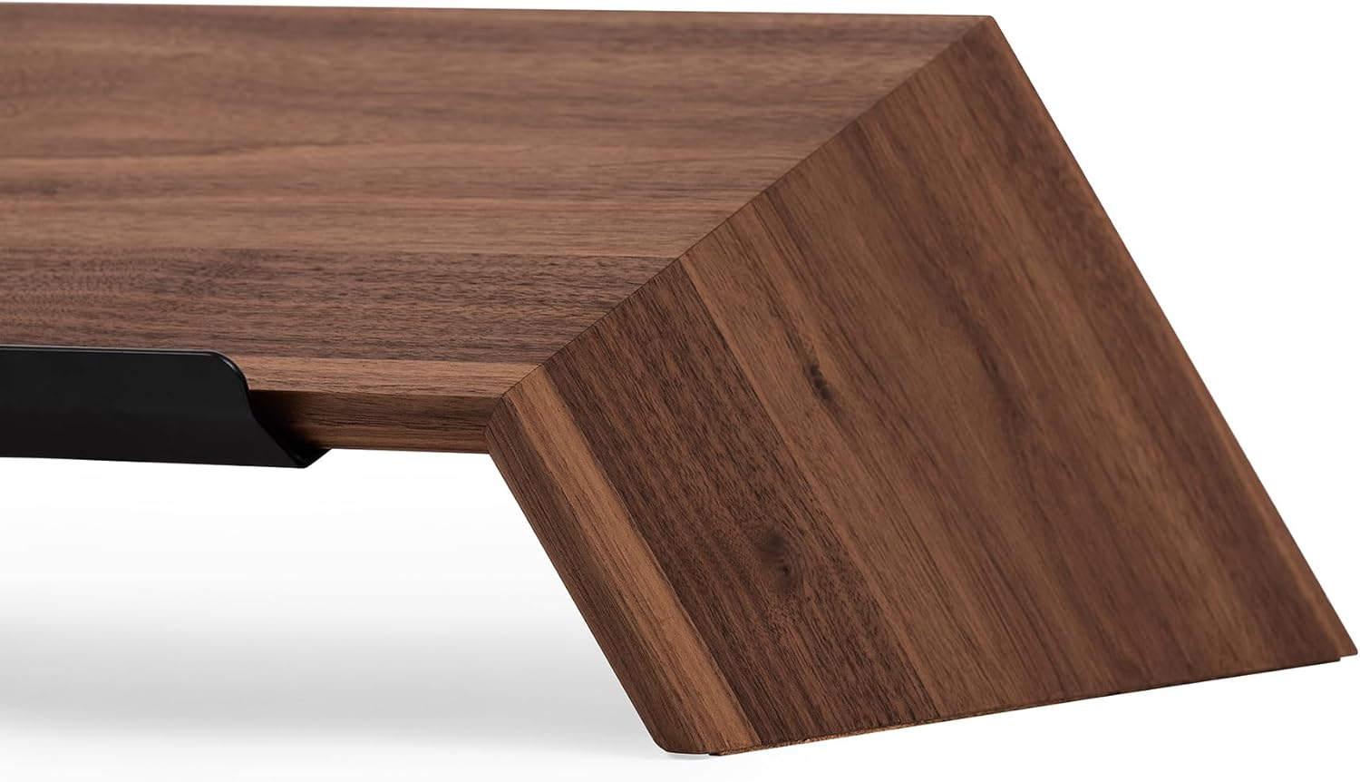 Oakywood - Walnut Wooden Slanted Laptop Stand - Ergonomic Desk Laptop Riser & Holder - 50X25X15Cm - Fits 15-16 Inch Laptops - Serious Techies