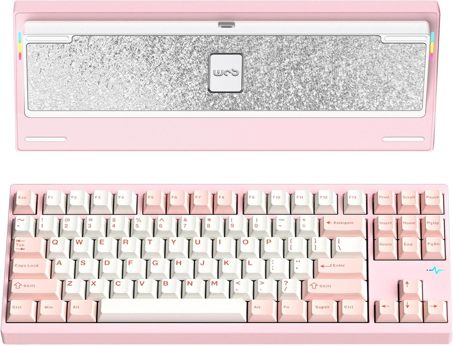 WOBKEY - Crush 80 Reboot CNC Aluminum 5-Second Quick-Release Triple-Mode Connectivity Mechanical Keyboard with Superior Acoustics (Lite Black) - Serious Techies