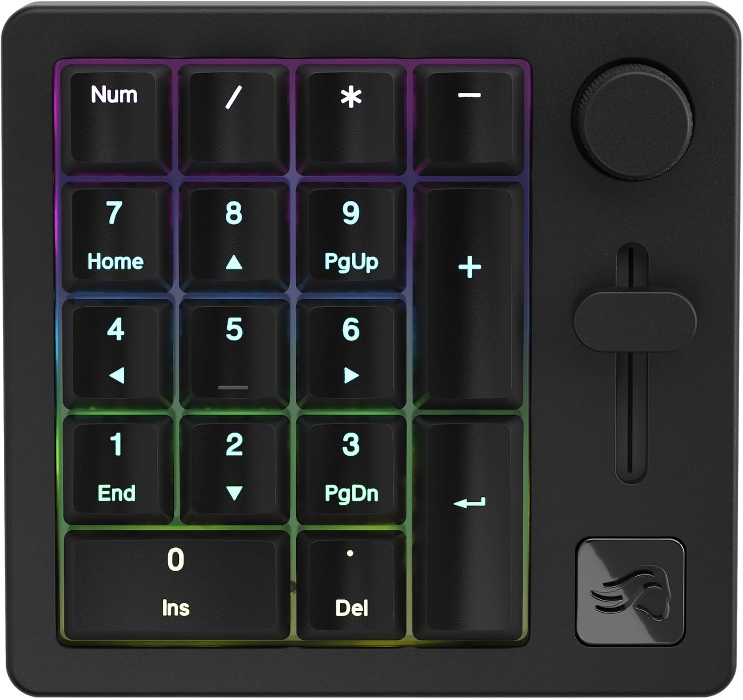 Glorious - GMMK Macro Pad - Black Mechanical Numpad - 10 Key USB Keypad - Hotswap, Programmable Volume Knob, RGB Backlit, Wired & Wireless Bluetooth- Gaming Keyboard Number Pad - Serious Techies