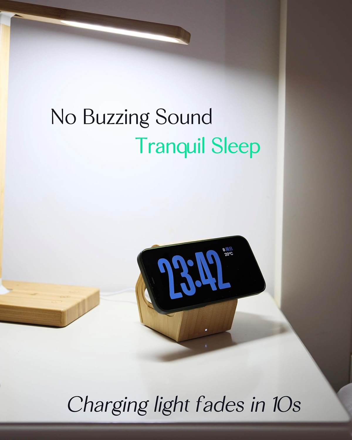 DYEWEAVE - Bamboo Wireless Charging Station for Apple: 3-In-1 Charger Stand with Cabin Style for Iphone 16 15 14 13 12 Series, Apple Watch 10-2, Ultra, and Airpods 4-2, Pro, Magsafe Wireless Charger(20W Adapter) - Serious Techies