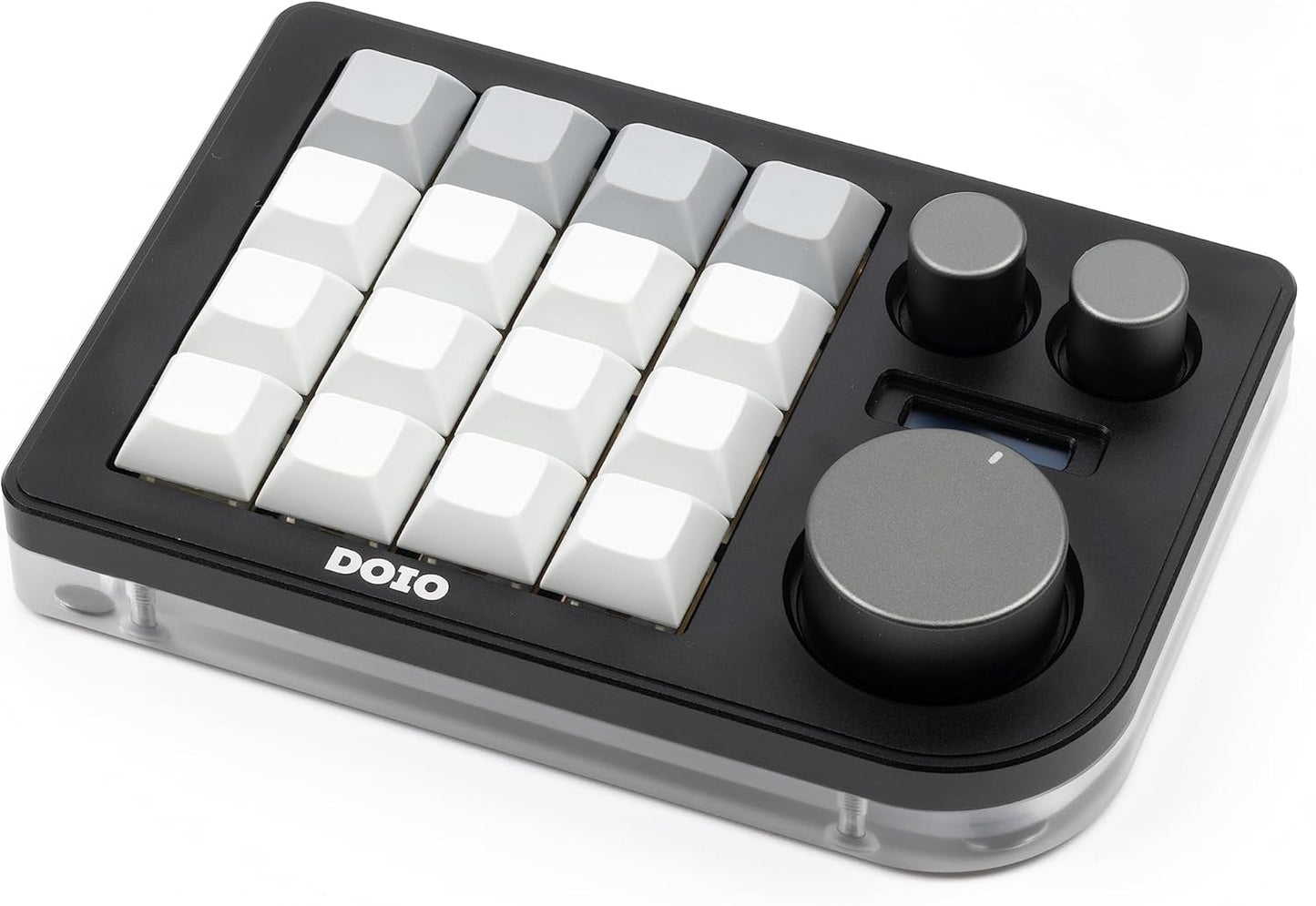 KEEBMONKEY - Megalodon Triple Knob Macro Pad Programmable Designer Mini Keyboard 16 Keys (Black) - Serious Techies