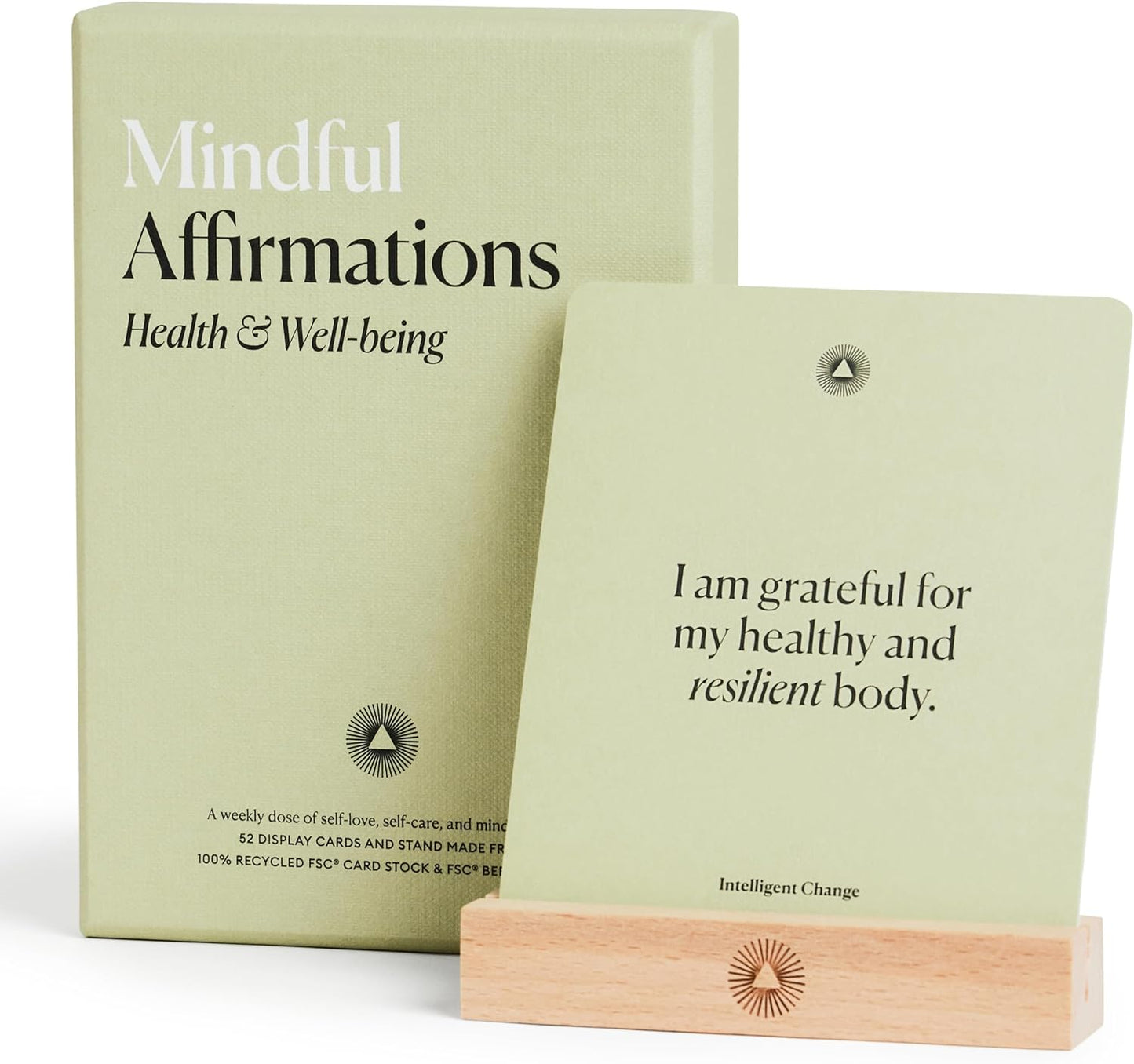 Intelligent Change - Mindful Affirmations, 52 Positive Affirmation Cards with Display Stand, Daily Affirmations for Inspiration, Mindfulness & Self Care, Unique Gifts for Women and Men - Serious Techies