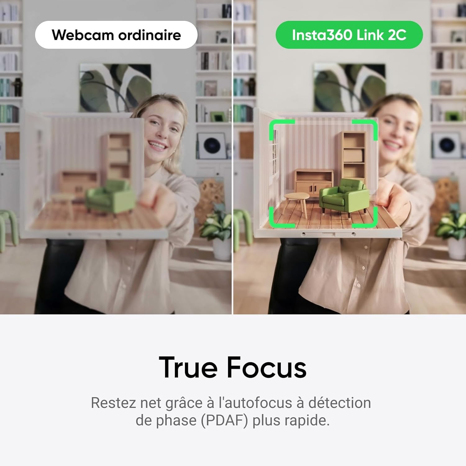 Insta360 - Link 2C - 4K Webcam for Pc/Mac, 1/2" Sensor, Auto Framing, HDR, AI Noise-Canceling Mic, Gesture Control for Streaming, Video Calls, Gaming, Works with Zoom, Teams, Twitch & More - Serious Techies