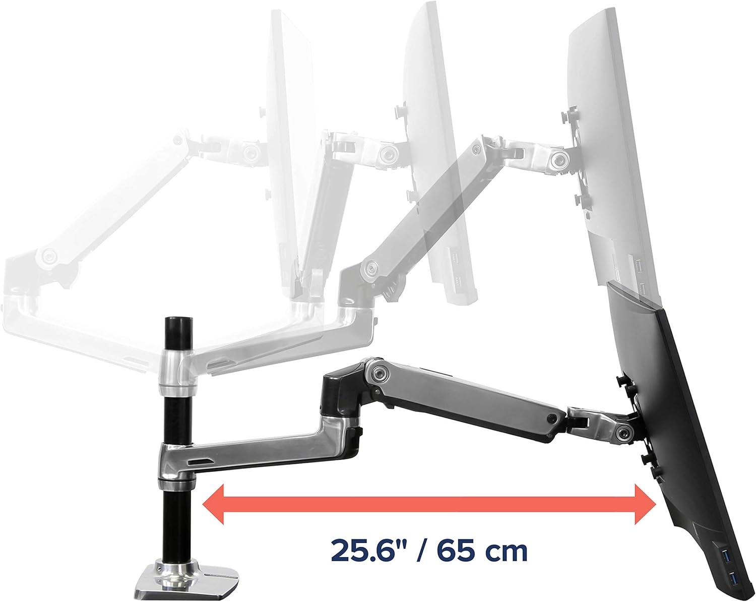 Ergotron – LX Vertical Stacking Dual Monitor Arm, VESA Desk Mount – for 2 Monitors up to 24 Inches, 7 to 20 Lbs Each – Polished Aluminum - Serious Techies