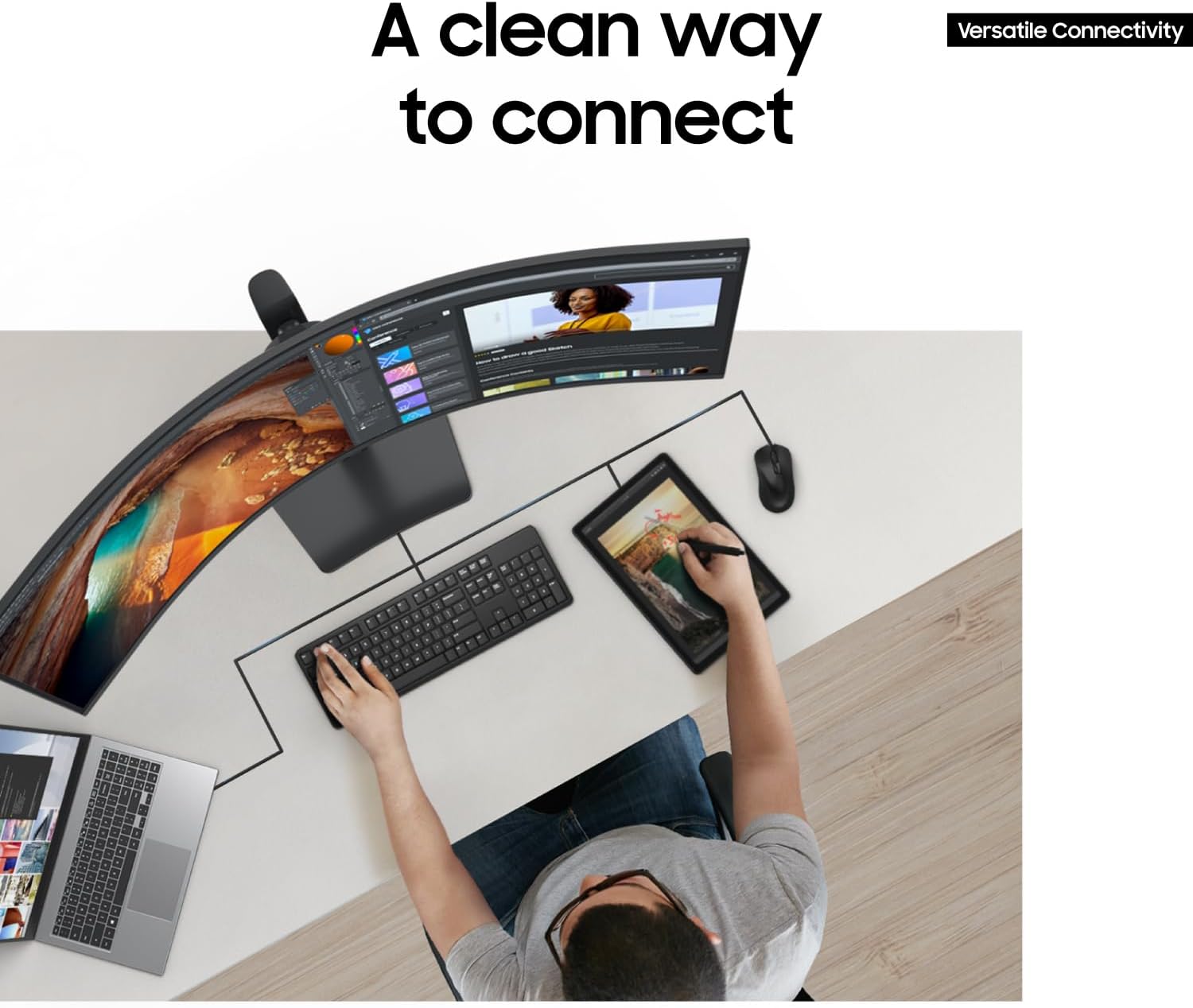 Samsung - 49” Business Curved Ultrawide Dual QHD Computer Monitor, USB-C, Displayport, HDMI, 120Hz, VESA Displayhdr 400, Built-In Speakers, Height Adjustable Stand, Eye Care, LS49C954UANXZA, 2024 - Serious Techies