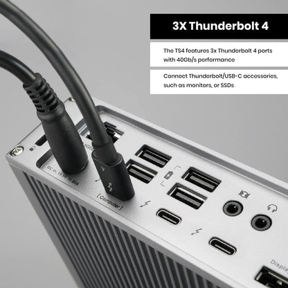 CalDigit - TS4 Thunderbolt 4 Dock - 18 Ports, 98W Charging, 40Gb/S Thunderbolt 4, USB-A/C, 2.5Gbe, 8K/6K Displays, Mac/Pc/Chrome Compatible - Serious Techies