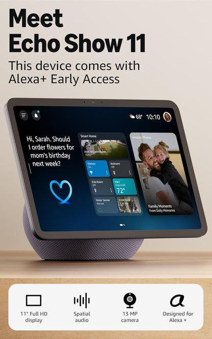 Amazon - Echo Show 8 (Newest Model), Vibrant HD 8.7" Display with Spatial Audio, with Alexa+ Early Access, Graphite - Serious Techies
