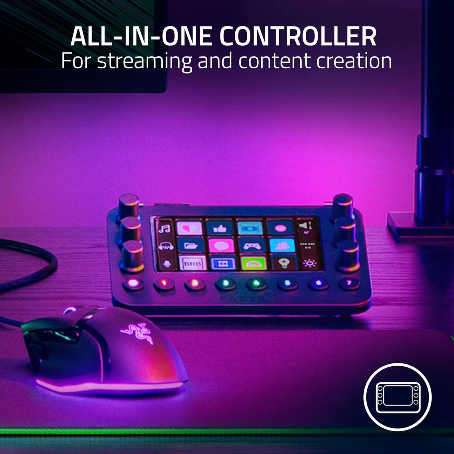 Razer - Stream Controller: All-In-One Keypad for Streaming - 12 Haptic Switchblade Keys - 6 Tactile Analog Dials - 8 Programmable Buttons - Designed for PC & Mac Compatibility - Serious Techies