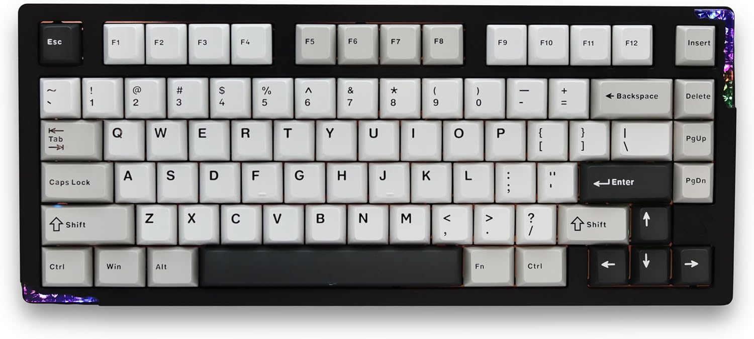 Weikav - Glacier Stars75S, Wireless/Wired, Detachable USB-C, Hot Swappable, CNC Aluminum Case, RGB Lighting, Pre-Built Mechanical Keyboard (Black Anodizing, Standard Cable) - Serious Techies