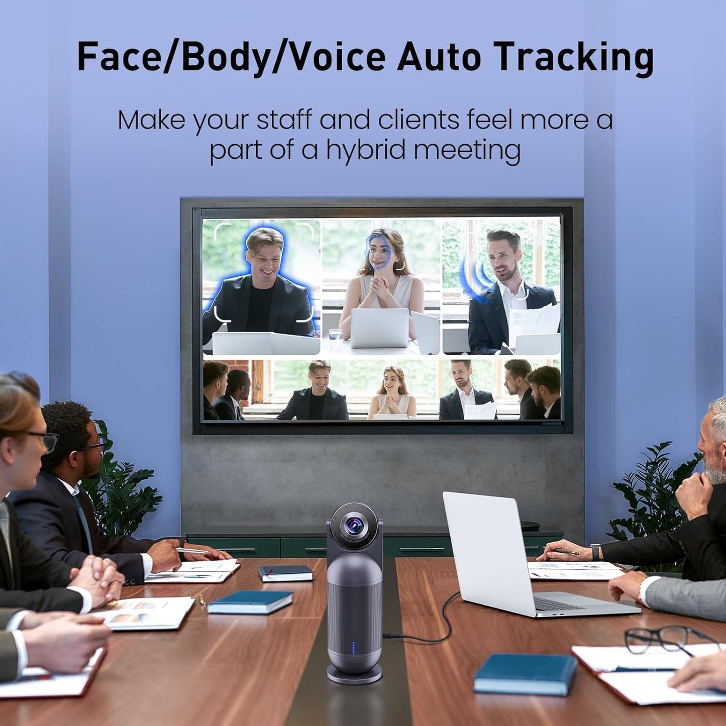 EMEET - Meeting Capsule (Gen 2), 360° 4K Capture, 1080P AI Video Conference Camera, AI Voice/Face/Figure Tracking, 8 Noise-Cancelling Mics, 10W Hi-Fi Speaker, Plug & Play, for up to 10 People - Serious Techies