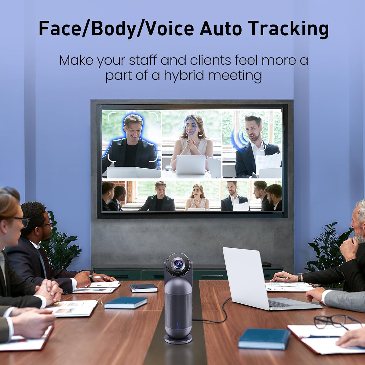 EMEET - Meeting Capsule (Gen 2), 360° 4K Capture, 1080P AI Video Conference Camera, AI Voice/Face/Figure Tracking, 8 Noise-Cancelling Mics, 10W Hi-Fi Speaker, Plug & Play, for up to 10 People - Serious Techies